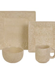 Savannah - Ceramic Dinnerware Set Set of 16 - Cream