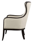 Sandy - Wing Back Armchair - Beige & Dark Brown