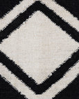 Antigua - Handwoven Square Pillow - Black / White