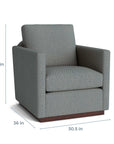 Myles Thin Track Arm Swivel Chair