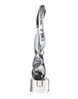 Luminous Twist - Glass Sculpture - Black / White