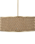 Pinchot - 4 Light Rattan Drum Pendant - Brown