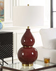 Gourd - Table Lamp - Burgundy