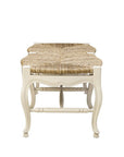 French - Backless Settee - White / Light Brown