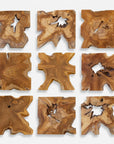 Talia - Wood Wall Decor (Set of 9) - Light Brown