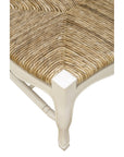 French - Backless Settee - White / Light Brown