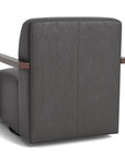 Creswell Accent Chair with Wood Arm, Stationary or Swivel