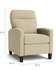 Emmett Track Arm Lay Flat Manual Recliner