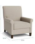 Nelson Sock Arm Lay Flat Manual Recliner