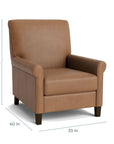 Nelson Sock Arm Lay Flat Manual Recliner