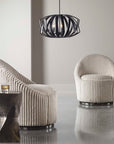 Thales - Geometric 3 Light Pendant - Black