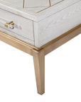Perrine - Rectangle Cocktail Table - White / Gold