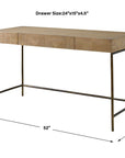 Aristotle - Natural Wood Modern Desk
