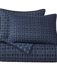 Indigo - Twin Reversible Quilt Set Set of 2 - Blue