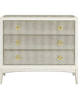 Kiara - Bronze Mirror Glam Hall Chest - White