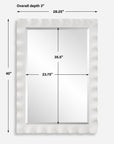 Haya - White Scalloped Mirror