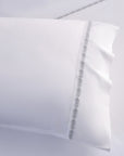Laurel Sheet - King 350TC Laurel Embroidered Border Sheet Set Set of 4 - Light Blue
