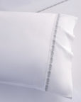 Laurel Sheet - Full 350TC Laurel Embroidered Border Sheet Set Set of 4 - Light Blue