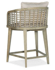 Surfrider - Barrel Back Counter Stool - Beige / Light Brown