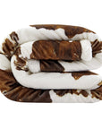 Campfire - Elsa Cowhide Campfire Sherpa Throw 6 Per Carton - Chocolate