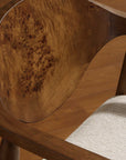Augusta - Burl Dining Chair - Brown,White