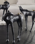 Hello Friend - Horse Sculpture - Black