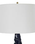 Kavos - Geometric Blue Table Lamp