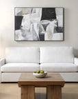 Folding - Time Framed Abstract Art - Black / Brown / Gray / White
