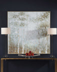 Cotton Woods - Hand Painted Canvas - Light Blue