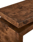 Naoko - Burl Wood Console Table - Woodtone
