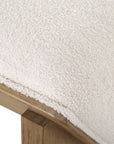 Wedged - Ivory Fabric Bench