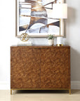 Jethro - Burl 2 Door Cabinet - Woodtone
