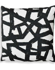Draft - Outdoor Pillow - Onyx / White