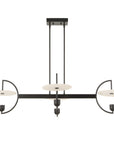 Kyoto - 4 Light Linear LED Chandelier - Black