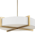 Cresson - 4 Light Drum Pendant - White / Gold