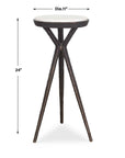Tilton - Marble Accent Table - Black / White