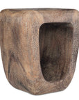 Loophole - Bleached Wash Accent Stool - Dark Brown