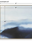 Cold Shoulder - Hand Painted Landscape Art - Black / Blue / Gray / White / Woodtone
