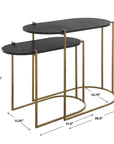 Aztec - Wood Nesting Tables (Set of 2)