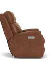 Penn - Transitional Fabric Power Rocking Recliner With Power Headrest & Lumbar