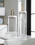 Hayworth - Seeded Glass Containers (Set of 2) - White