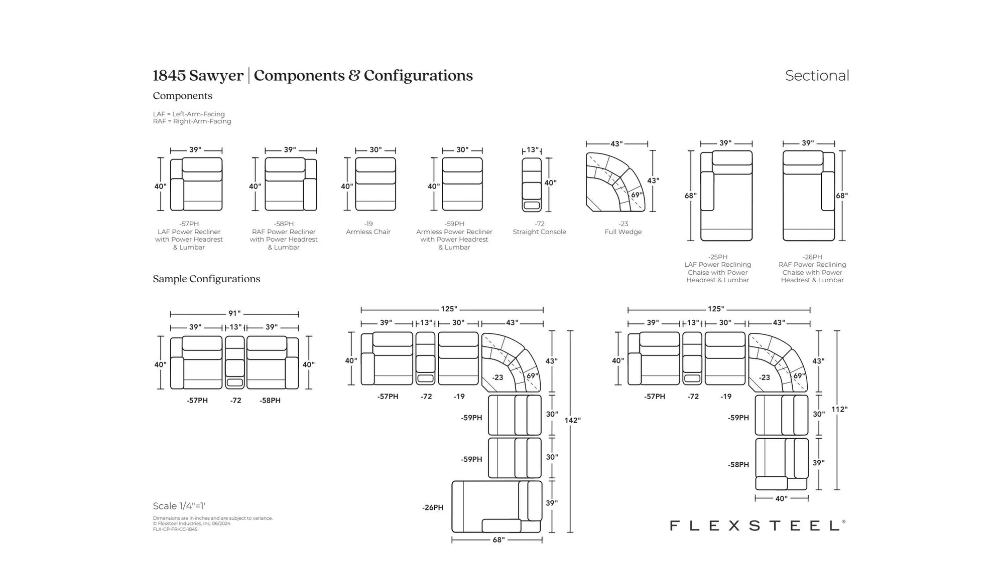 Sawyer Power Reclining Sectional