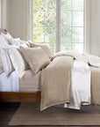 Sydney - King Jacquard Duvet Cover Set Set of 3 - Champagne