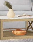 Holden - Square Coffee Table - Rustic Blonde