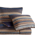 Estes - Queen Chenille Comforter Set Set of 3 - Blue