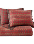 Rushmore - Full/Queen Reversible Quilt Set Set of 3 - Red / Brown