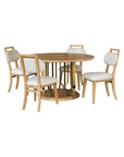 Ryder - Dining Table - Chestnut Elm / Antique Brass