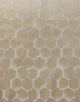 Honeycomb - Queen Jacquard Duvet Cover Set Set of 3 - Light Gold
