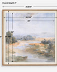 River Afternoon - Landscape Print - Light Brown