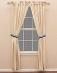 Beaufort - Natural Canvas Curtain Set Set of 2 - Multi